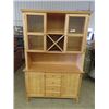Image 2 : 8 Piece Dining Room Suite ; China/Buffet 75"x48" x17", Table 36" x 53" & 6 Chairs