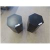 Image 2 : 2 Hexagon End Tables ; 20" x 12" Wide- ish