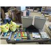 Image 1 : Nintendo DS Games,  about 14 Pezz Dispensers, Pokeman Slippers, Maple Leaf Figure, Radio Shack Game