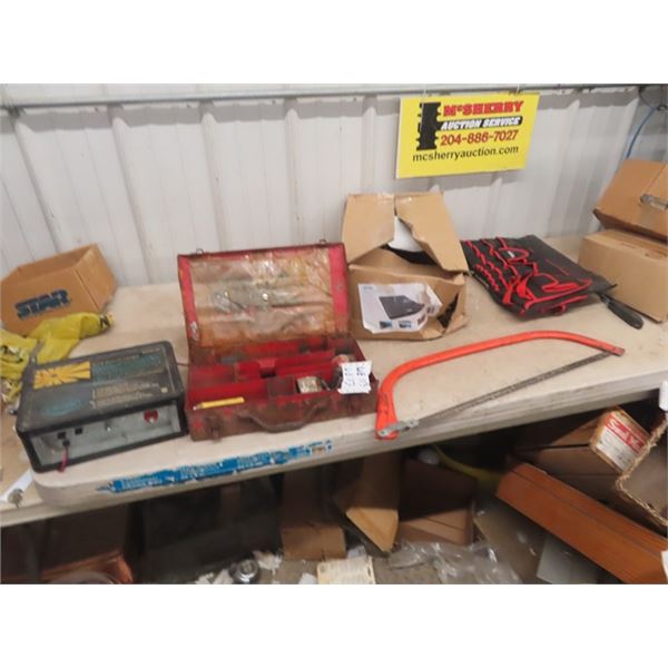 Co-op electric Fence, Hilti Cement Hammer Gun, Saw plus more