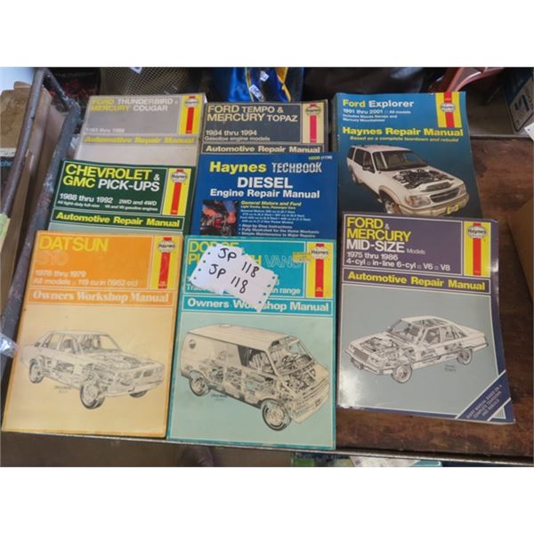 10 Auoto Manuals ; Haynes, Mitchell plus others