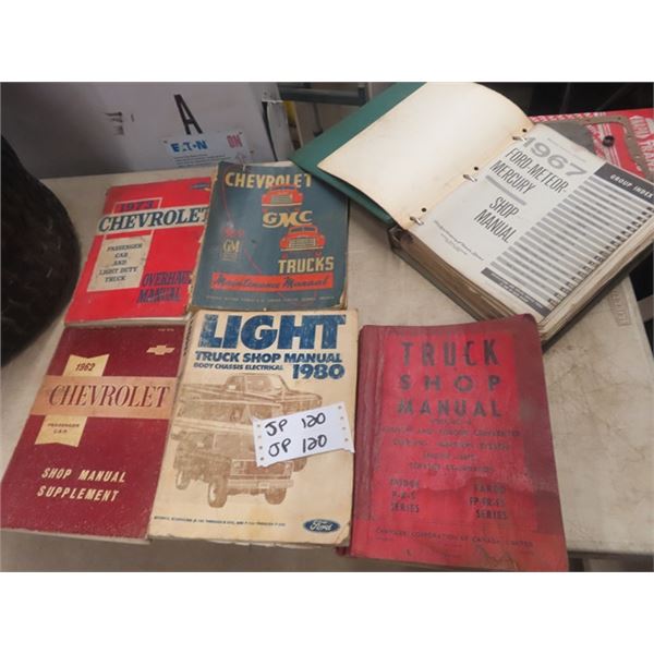 6 Old Manuals ; Chevy, GMC Truck, '67 Ford Motors