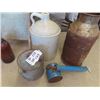 Image 2 : Cream Can, Crockery Jug with Holes, Wash Board Fuel Can