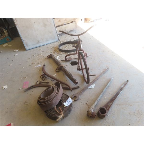 Tricycle, Horse Harness, 3 Big Wrenches