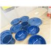 Image 2 : 16 Piece Blue Enamel Camping Dish Set