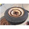 Image 2 : 3 Trailer Tires with Rims 4.8 - 12 4 Hole Rim Poor Condition Rubber