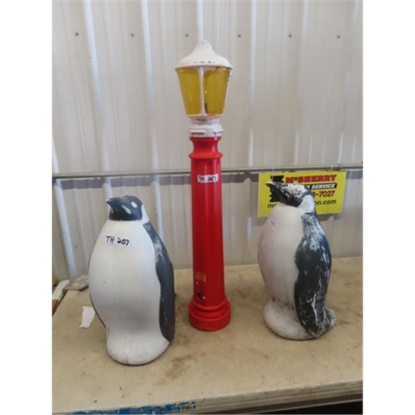 3 Blow Moulds; 2 Penguin, 1 Candle