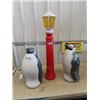 Image 1 : 3 Blow Moulds; 2 Penguin, 1 Candle