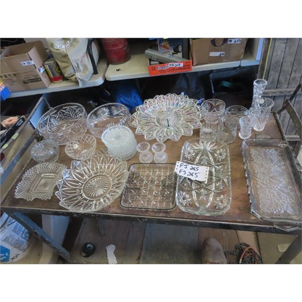 Crystal Cut Glass Trays & Vases