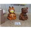 Image 1 : 2 Cookie Jars ; Teddy Bear & Garfield