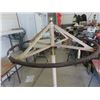 Image 2 : Vintage Store Display Rack with Ornate Cast Base on Casters