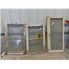 Image 1 : 3 Wooden Framed Window Panes; 2) 30"x 20" , 1) 18" x 38"