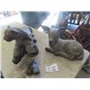 Image 1 : 2 Cement Lawn Ornaments ; Deer + Cheetah - Broken Leg