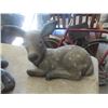 Image 2 : 2 Cement Lawn Ornaments ; Deer + Cheetah - Broken Leg