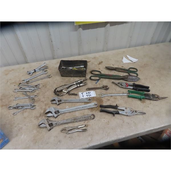 Crescent Wrenches, Wrenches, Tin Snips