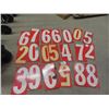 Image 1 : 20 Metal Numbers for Advertising Board or Gas Price - 9.5" x 15"