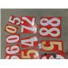 Image 2 : 20 Metal Numbers for Advertising Board or Gas Price - 9.5" x 15"