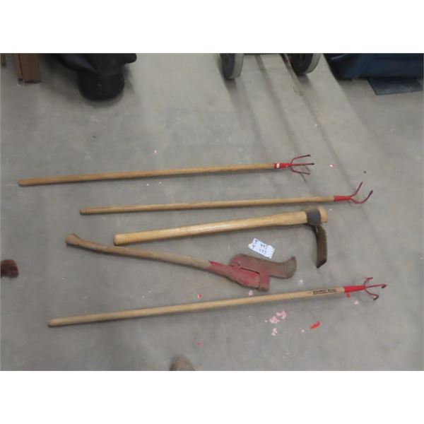 3 Scufflers, Hoe, Brush Knife