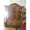 Image 2 : 8 pc Oak Dinig Room Suite , China Cabinet 82" x 58" x 19" , Table 47" Wide with 16" Leaf  & 4