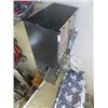 Image 2 : Black Lacquer Mirror Finish Dresser & Apartment Sized Drop Leaf Table with 2 Chairs