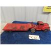 Image 1 : Lincoln Pressed Metal Truck & Flat Bed Trailer 25"x 5" x 6"