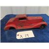 Image 1 : Pressed Metal Fire Chief Car - NO Rear Wheels 14"x 5" x 5"