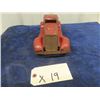 Image 2 : Pressed Metal Fire Chief Car - NO Rear Wheels 14"x 5" x 5"