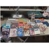 Image 1 : 2 Boxes of Hockey + Baseball Books; 1998 WPG Blue Bombers Autographed Photo, Display Stand with abou