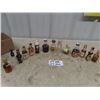 Image 1 : 14 Old Mini Bottles; Liqueur, Whiskey, Brandy, & Wine - 2 are Figural