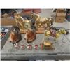 Image 1 : United Horse Mantle Clock, Horse Book Ends, Metal Horses with Carriage