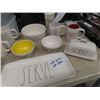 Image 2 : Collection of Rae Dunn Dishes with Slogans- 16 Pieces