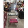 Image 2 : Wrought Iron Vanity Stand 31" X 29" X 13" with Mirror add 26"x 23"  & Bench