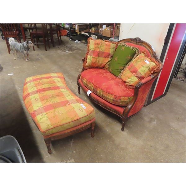 Vintage Settee & Ottoman