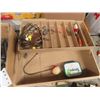 Image 2 : Fishing Tackle Box, Reel + Hooks & 300 Cal Brass Casings