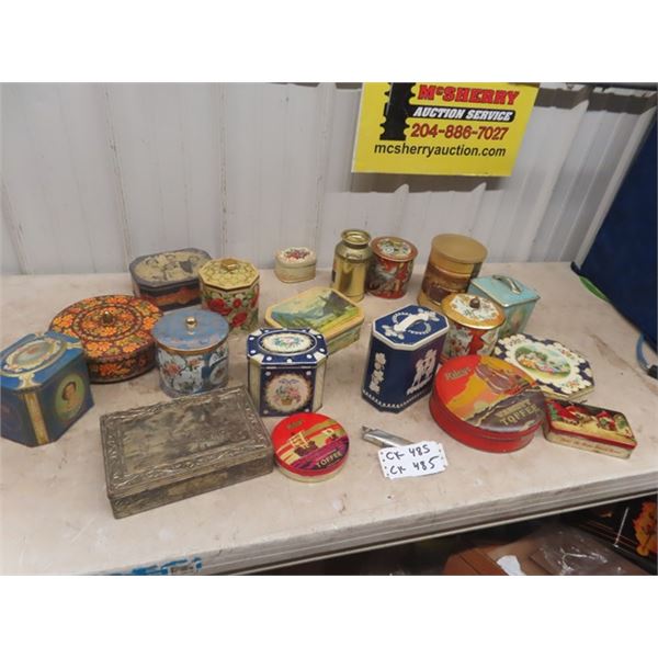 Various Biscuit & Tea Tins