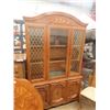 Image 2 : China Cabinet 79" x 46" x 16" , Table 43" x 58" with 2 - 20" Leaves & 4 Chairs