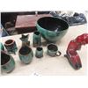 Image 2 : 24 Blue Mountain Items; Cups, Statues, Bowls, Vase plus