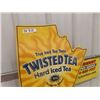 Image 2 : **jf** Metal Twisted Tea Sign 35"x 22"