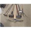 Image 2 : 6 Yard Tools; Hoe, Pick, Spade, Forks