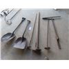 Image 1 : 7 Hand Yard Tools; Shovels, Hoes, Post Digger