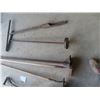 Image 2 : 7 Hand Yard Tools; Shovels, Hoes, Post Digger