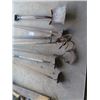 Image 2 : 7 Hand Yard Tools; Hoes, Shovels, Scuffler, Bar, Edger