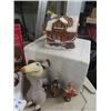 Image 2 : Christmas Villiage, Pointsettia Hurricane Candle Holder