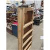 Image 2 : Pine Open Shelf with Wooden Carved Duck Decor 61" Tall, 14" to 24" Wide , 7" Deep