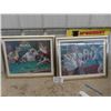 Image 1 : 2 Poker Playing Dog Pictures 18" x 22"
