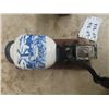 Image 2 : Delft Coffee Grinder & China Biscuit Barrel with Chip on Lid