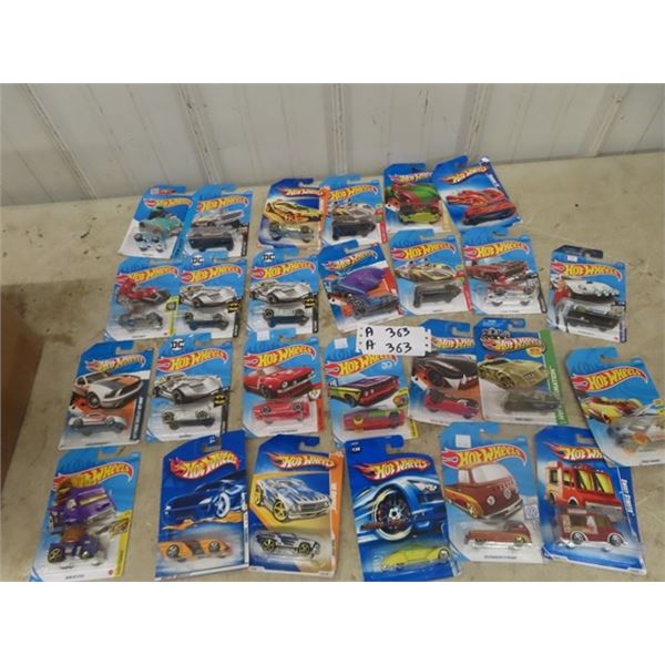 26 Hot Wheels in Packaging including Batmobile