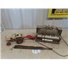 Image 1 : Die Cast Case 1370 + Planer , Child's Electric Organ & Shaving Strap