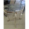 Image 2 : Wrought Iron & Glass Patio Stand 27" Tall 22" Wide & Gravity Lounge Folding Chair