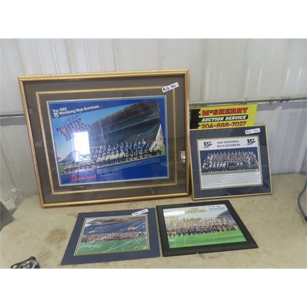 4 WPG Blue Bombers Team Photos 1985, 2000, 2008 +? Biggest 28" x 33"